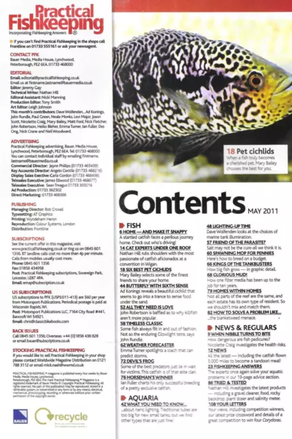 Practical Fishkeeping Magazine Killifish Cichlids Easy Ponds Reef Lighting 2011 3