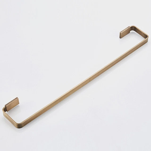 57x8,6 cm Tubo Plano de Latón Montado en Pared Toallero Baño Aluminio Toalla Barra Sin