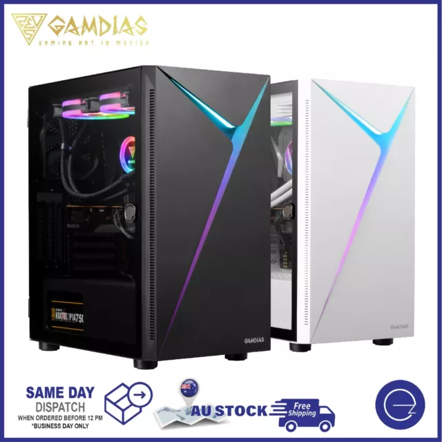 Gamdias Argus E4 Elite Computer Case ATX Mid Tower Gaming with 1x rear ARGB Fan