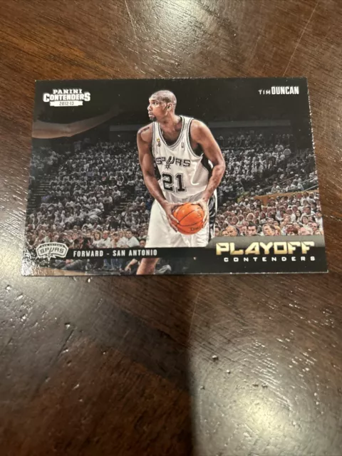 2012-13 Panini Contenders Playoff Contenders Spurs Basketball Card #1 Tim Duncan