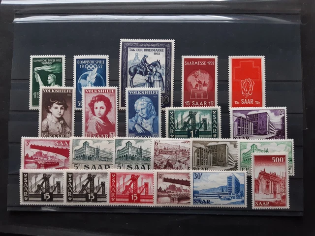 Saarland Jahrgang 1952 komplett Mi. Nr. 314 - 340 Postfrisch siehe Bilder