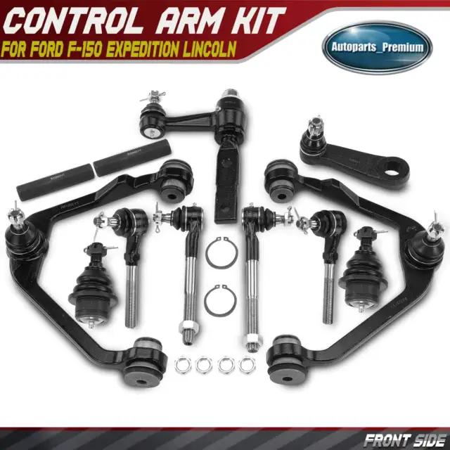 12 Front Control Arm w/Ball Joint Tie Rod End for Ford F-150 Expedition Lincoln
