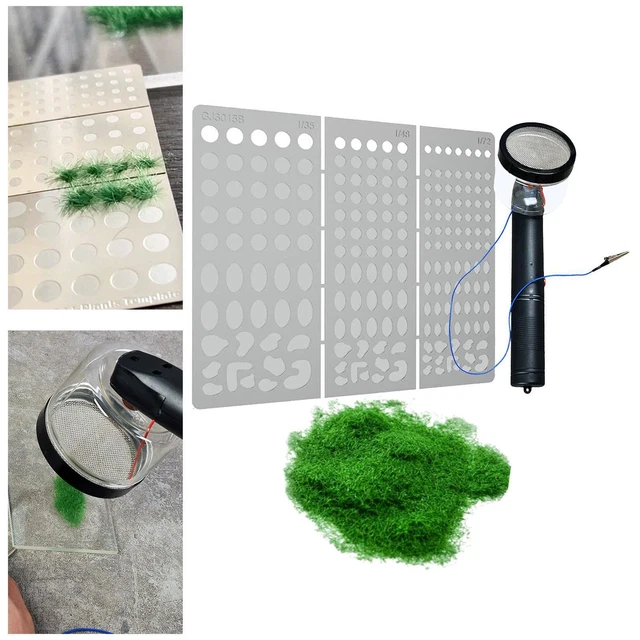 Kit Applicateur Flocage Herbe Statique - Machine Flocage ABS Avec Poignée Antidérapante - DIY Modélisation Scénique & Décoration