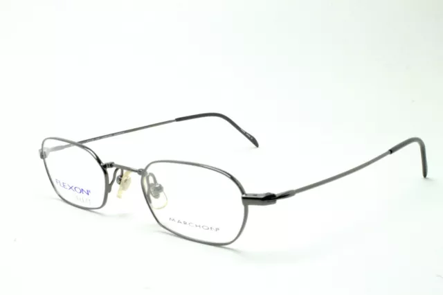 Vintage Marchon Flexon Select 1113 Gunmetal Gafas Talla: 45-19-140