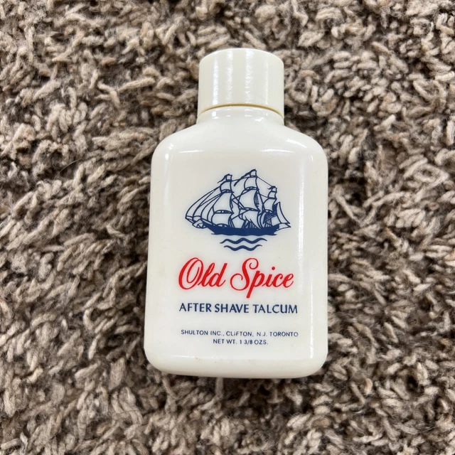 VINTAGE 1960’S TRAVEL Size Old Spice After Shave Talcum 1 3/8 Oz Bottle