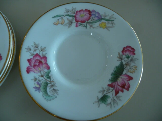 5 Vintage WEDGWOOD CHARNWOOD Bone China DEMITASSE SAUCERS England