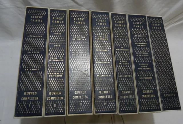 7 Volumes - œuvres Complètes Albert Camus - Éditions Sauret - 1962 -Relié  7684p