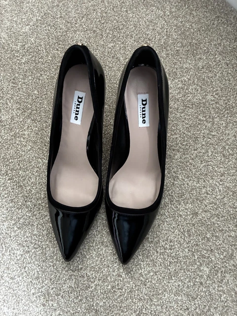 DUNE LONDON WOMEN'S Leather Upper Black Shoes Size (40)