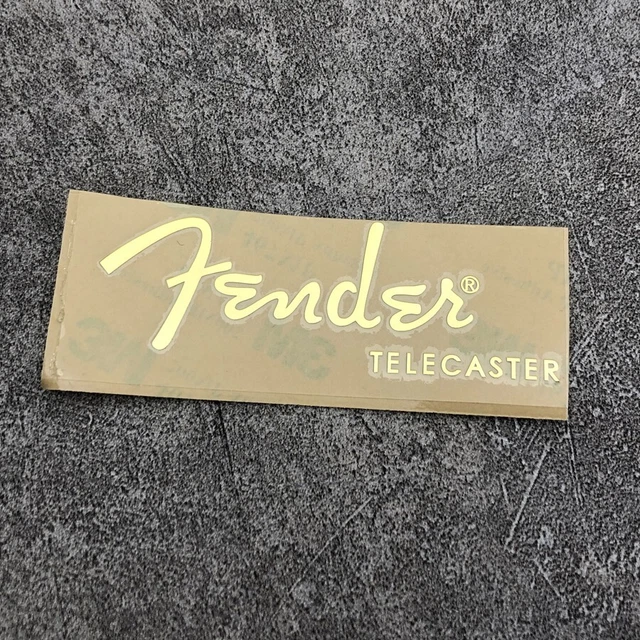FENDER TELECASTER GUITAR Headstock Metal Logo Decal Sticker Self