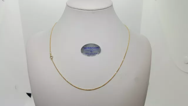 Collana A Maglia Modello Spiga In Oro Giallo 18Kt 750 2 Grammi (5843)