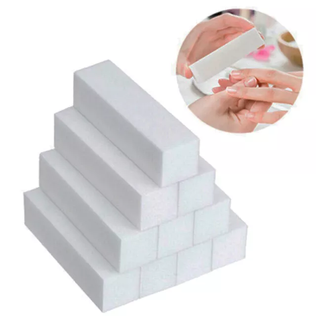 20x Bloc polisseur blanc pour ongles buffer manicure nail ponce pédicure lime