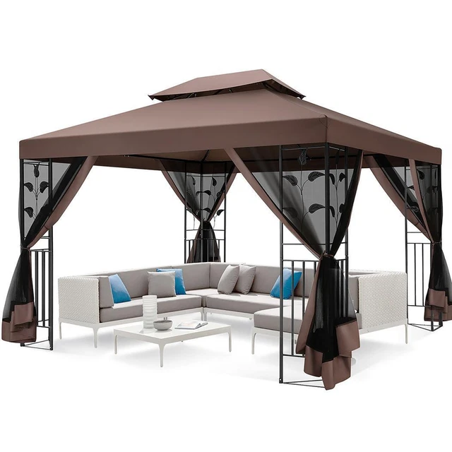 Luxus Pavillon Faltpavillon 3x3m 3x4m 3,6x3.6m Garten Pavilon Pavillion Festzelt