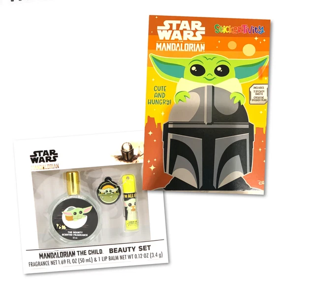 Nuevo 2 Piezas Star Wars Mandalorian The Child Fragancia, Bálsamo Labial Con Sabor, Llavero