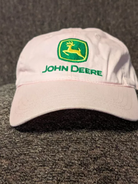 Vintage John Deere Pink Tractor Farmer Hot Cap