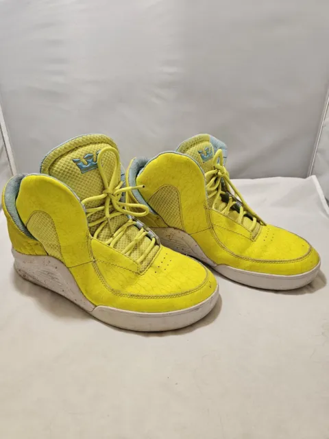 Supra x Lil Wayne Sneakers Spectre Chimera Highlighter Acid Yellow Men’s Sz 9.5