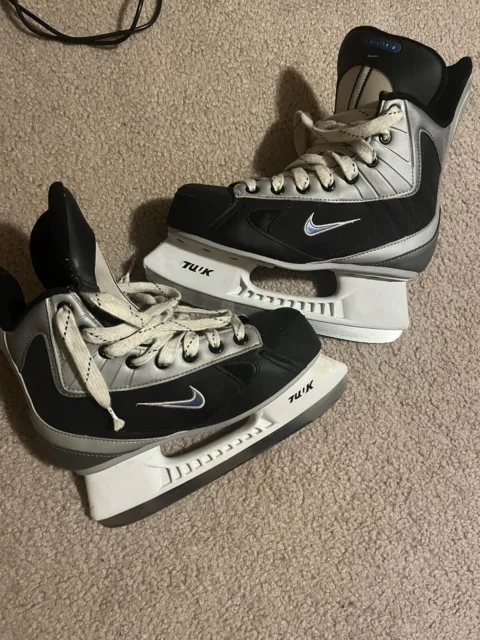 Nike Flexlite 2 Hockey Skates Size Y12D Black/Grey/Blue