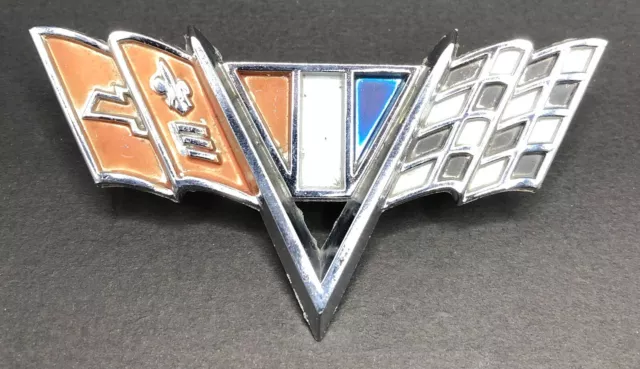 64 - 67 Chevy Impala Camaro Chevelle Flag Badge Front Fender Emblem 3840318 OEM