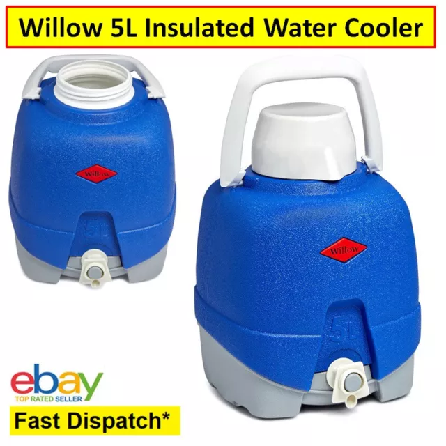 Willow 5L Water Jug Cooler Insulated Drink Container w/ Spout Dispenser Outdoor