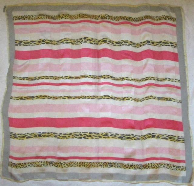 Foulard Carré Codello En Soie Vintage - 54x54 Cm, Bleu Nuit Et Ivoire, Occasion, Type Tour De Cou