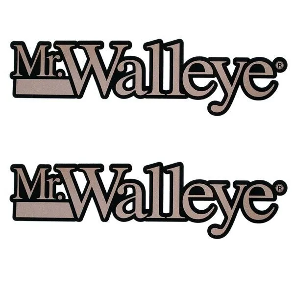 Boat Mr. Walleye Decal Stickers | Custom Black Copper Colored (Pair)
