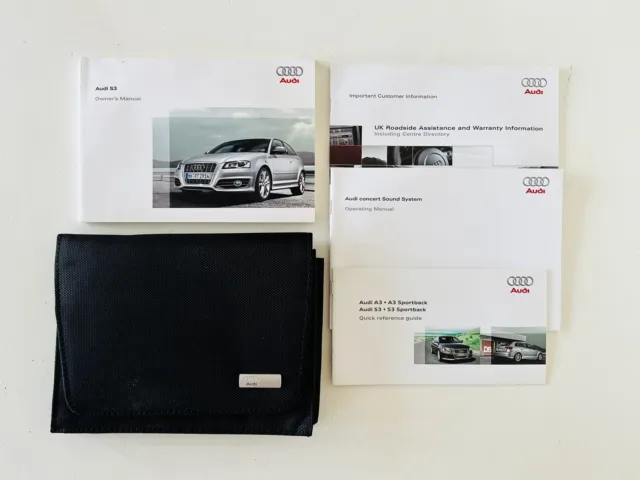 Audi S3 2008 2012  Owners Manual Handbook Audio Wallet