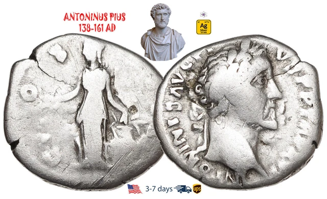 Moneta Romana Antica Placcata Argento – Riproduzione Artigianale Con Filosofo E Re, Per Collezionisti, Regalo Originale