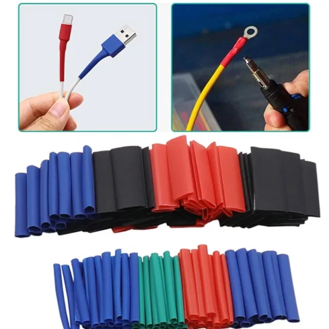 Assorted Polyolefin Heat Shrink Tubing Tube Cable Sleeves Wrap Wire Safe & Easy