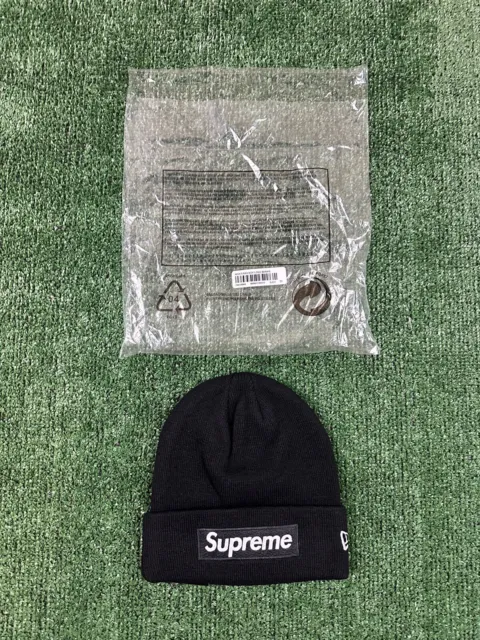 Supreme New Era Box Logo Beanie Black FW23