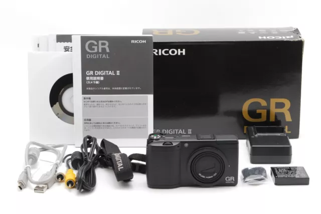 [Near MINT in Box] RICOH GR Digital II 10.1MP digital Camera black From JAPAN