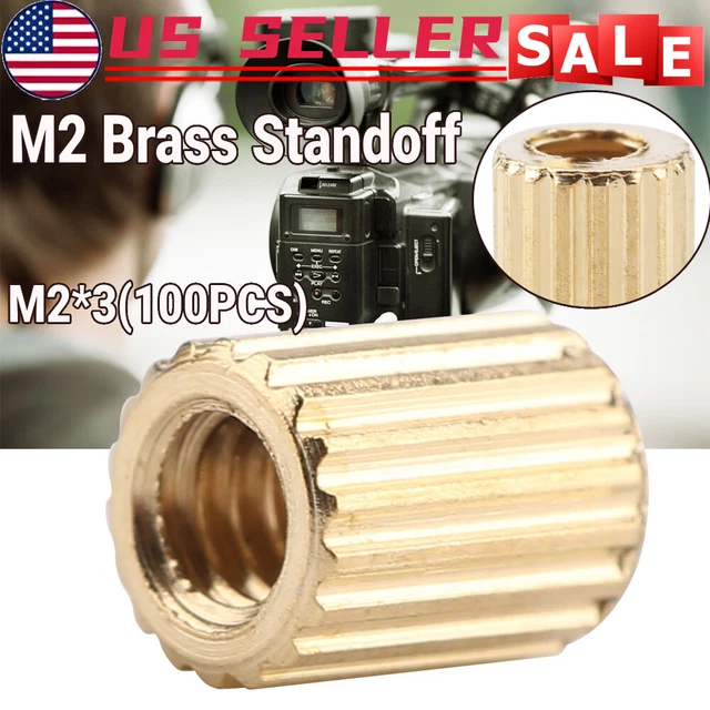 100pcs M2 Brass Female Female Standoff Set for Computer Main Board M2*3 Quality