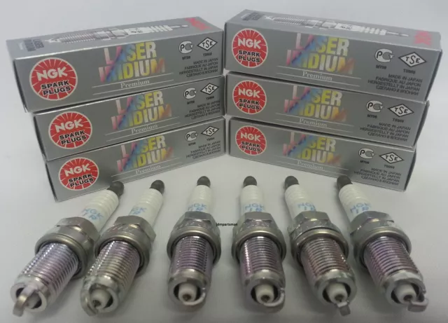 6 NGK IFR6BK Laser Iridium Long-Life Spark Plug Pre-Gapped (FOR Mitsubishi)