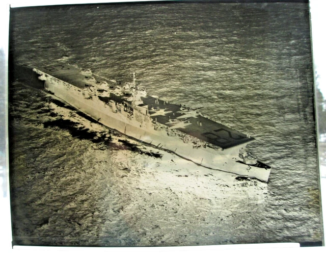 VINTAGE WWII NEGATIVE Of USS Cabot Air Craft Carrier In Pacific Theatre vintage-wwii-negative-of-uss-cabot-air-craft-carrier-in-pacific-theatre
