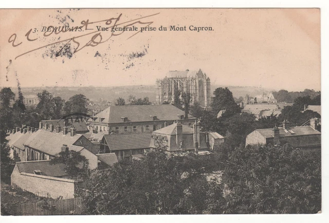 Cpa 60 - Beauvais : Vue Générale Prise Du Mont Capron (Oise) Écrite