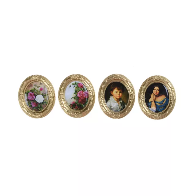 Miniature Dollhouse Framed Wall Painting 1:12 Scale Doll House Accessories A@t@