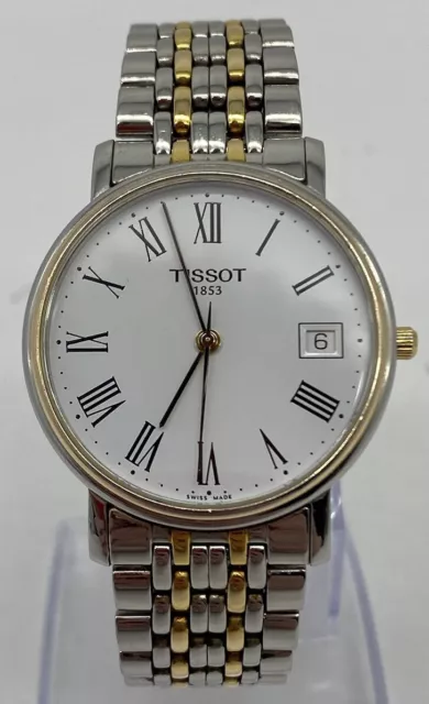 Tissot T870/970 ultradünne zweifarbige Edelstahl 35 mm Quarz Herrenuhr