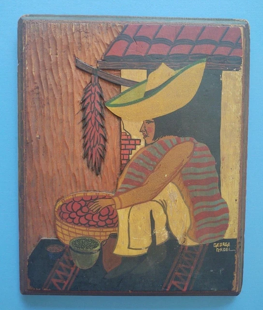 MASQUE Tigre Vintage Guerrero Mexicain ART POPULAIRE SCULPTÉ