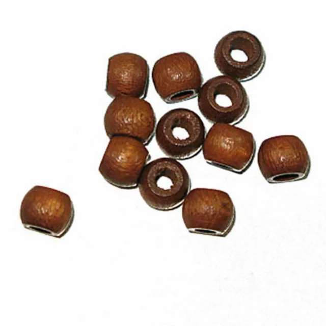 Wood Crowbeads 6/4.5mm 2.7 Hole - Dk Brown 11 Grams