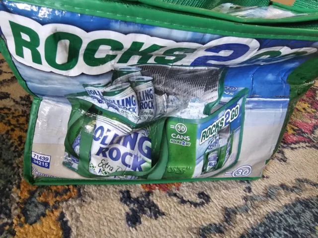 Rolling Rock Insulated Cooler Case Tote 30 Can Pack Bag Beer Kolder Case 3