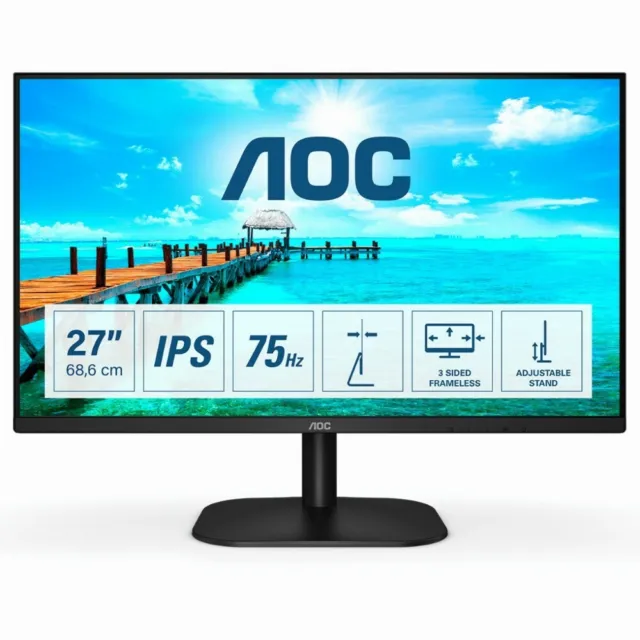 AOC B2 27B2DA LED display 68,6 cm 27 Zoll 1920 x 1080 Pixel Full HD Schwarz 5.55