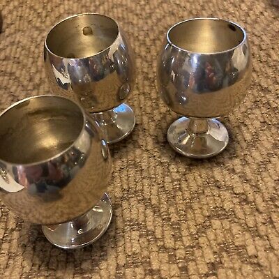 Sheridan Silver-plate Stem Vintage Pedestal Small Goblet Wine Cups