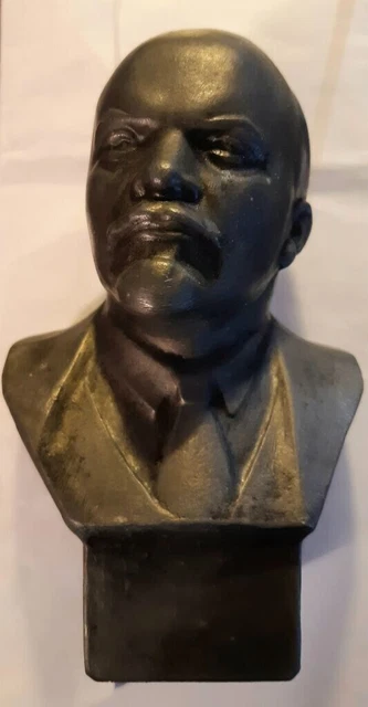 V. Lenin Bolscevico comunista russo URSS Busto di metallo sovietico...