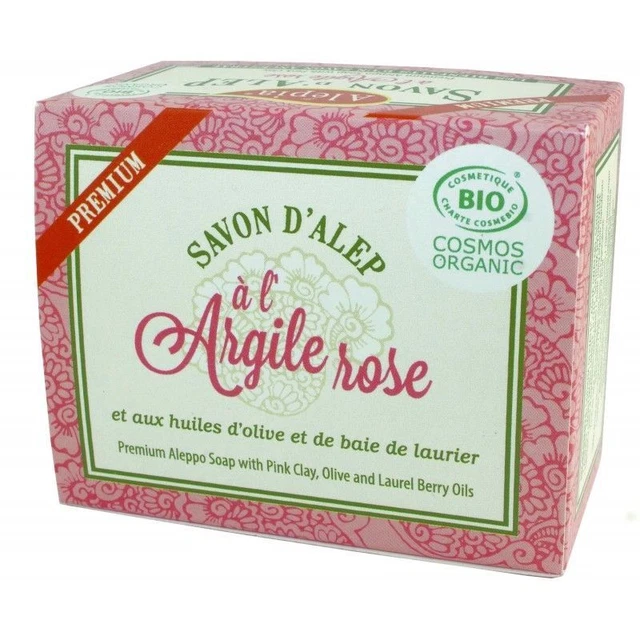 Savon d'Alep Premium BIO à l'Argile Rose