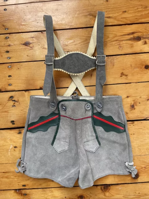 Vintage Suede Leather German Lederhosen 104