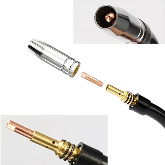 Embouts de contact de soudage 15AK en cuivre, M6 x 24 mm, pour torches