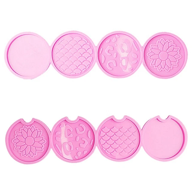 Coaster Resin Molds Silicone Round Coaster Mold Epoxy Resin Casting Molds
