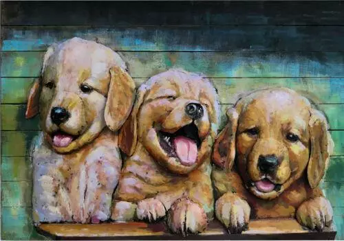 Caliente Nuevo Perros Decoración de Pared Arte Oficina Interior Pintura Al Óleo