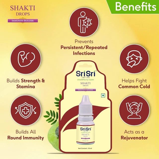 Sri Sri Tattva Shakti Drop Immunity Booster For All and Relief from Cough, Cold 3