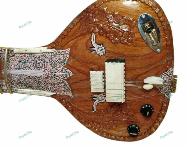 Indisch Musical Hochwertig Elektrisch Reise Sitar Saiten Instrument Mit Tasche