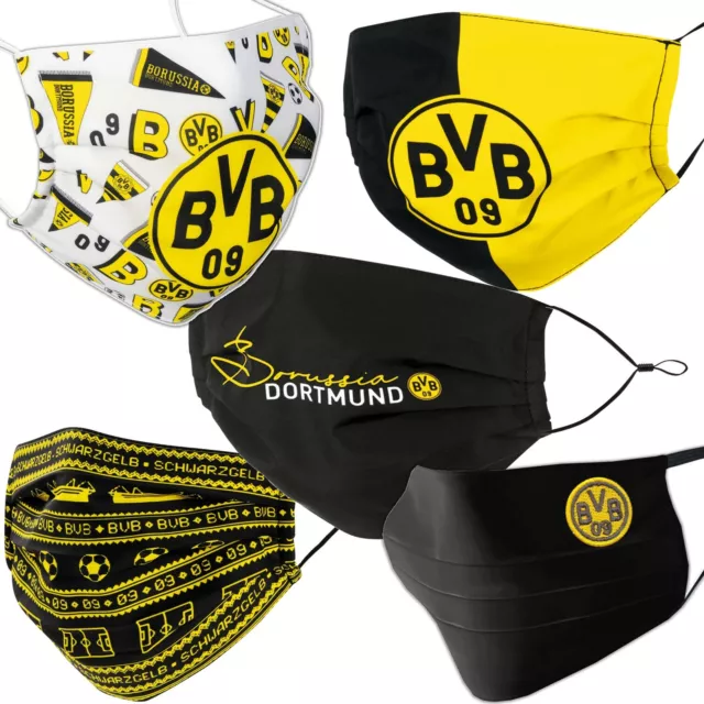 Borussia Dortmund Maske Mund und Nasenmaske Gesichtsmaske Erwachsene Logo BVB 09