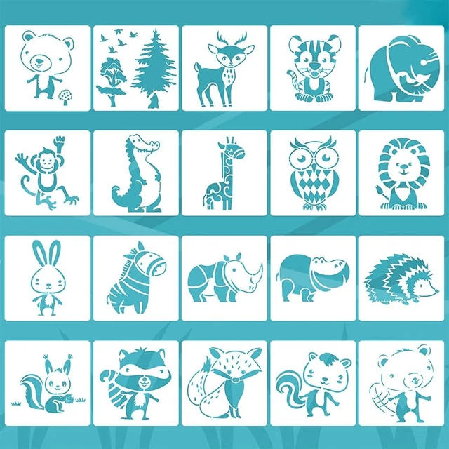 Set Di Stencil Per Pittura E Disegno – Modelli Riutilizzabili In PET Per Scrapbooking E Bricolage